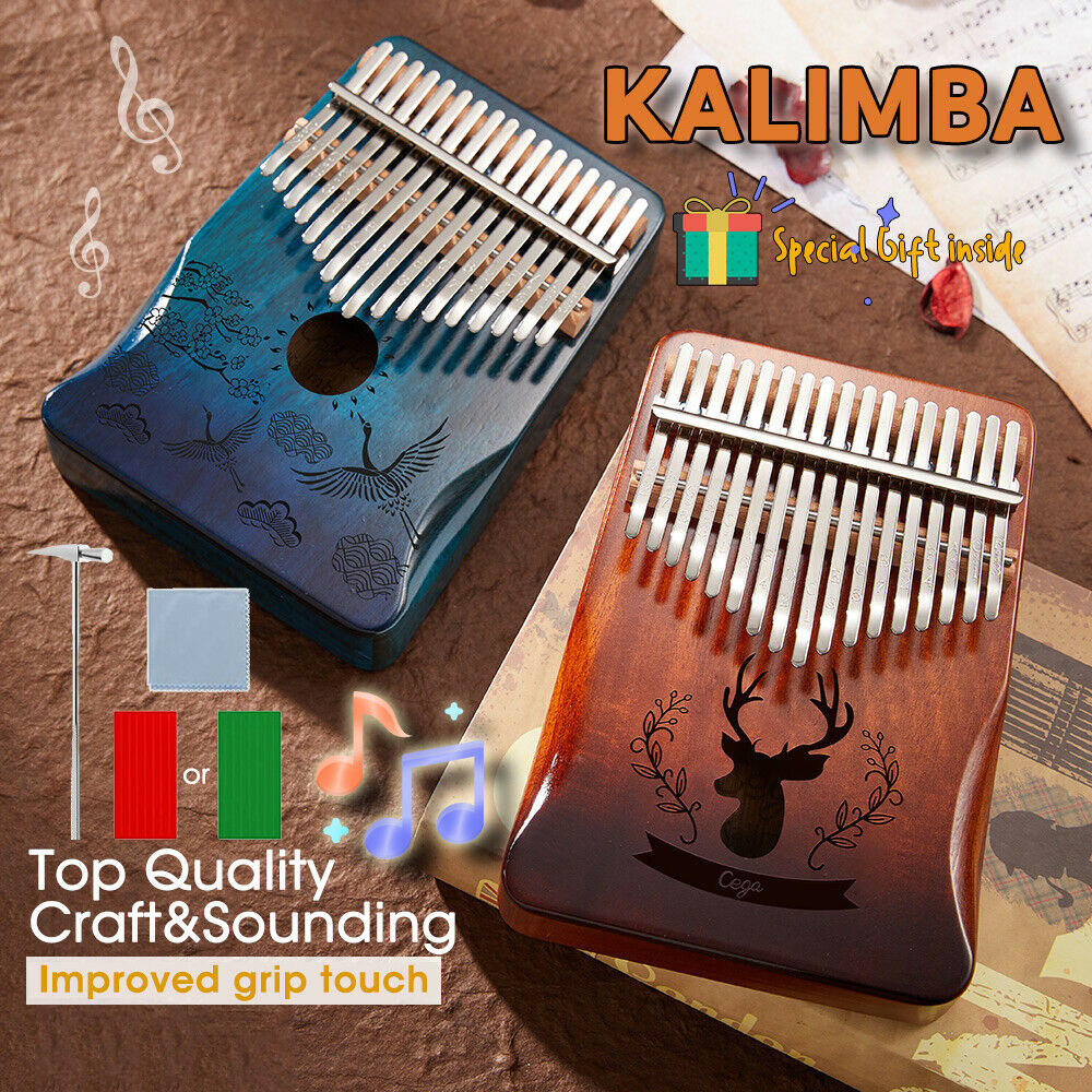 Đàn kalimba Cega 17 phím Gỗ tròn cứng Nigeria -Hàng chính hãng