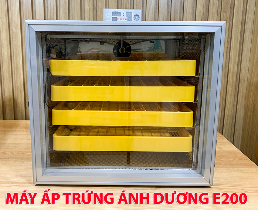 Máy ấp trứng Ánh Dương E200 cao cấp -Tự Động Đảo Lăn - Vỏ Tôn Cách Điện - An Toàn Tiết Kiệm - Tỉ lệ nở 90%