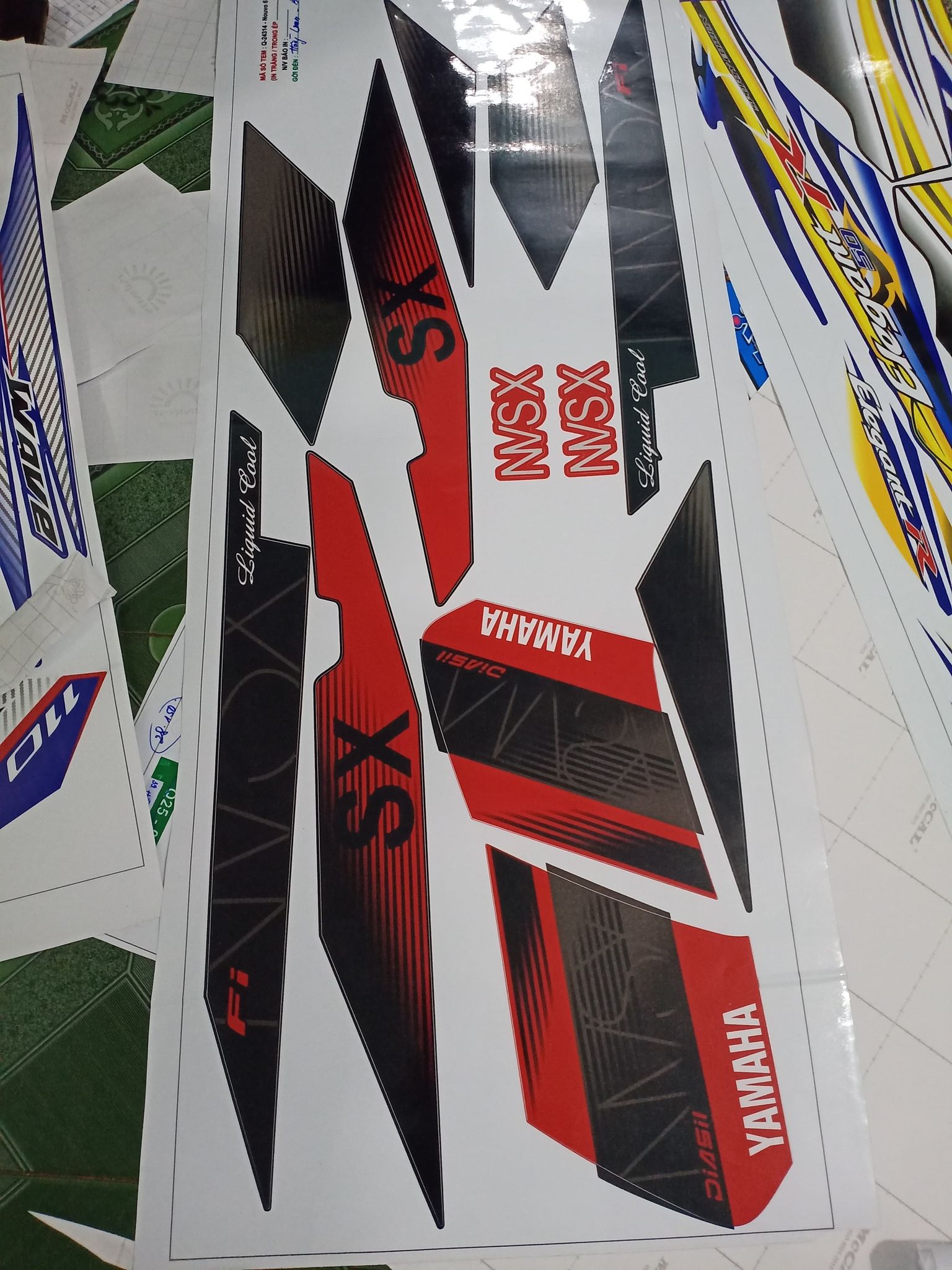 tem rời nouvo 6 SX đỏ đen