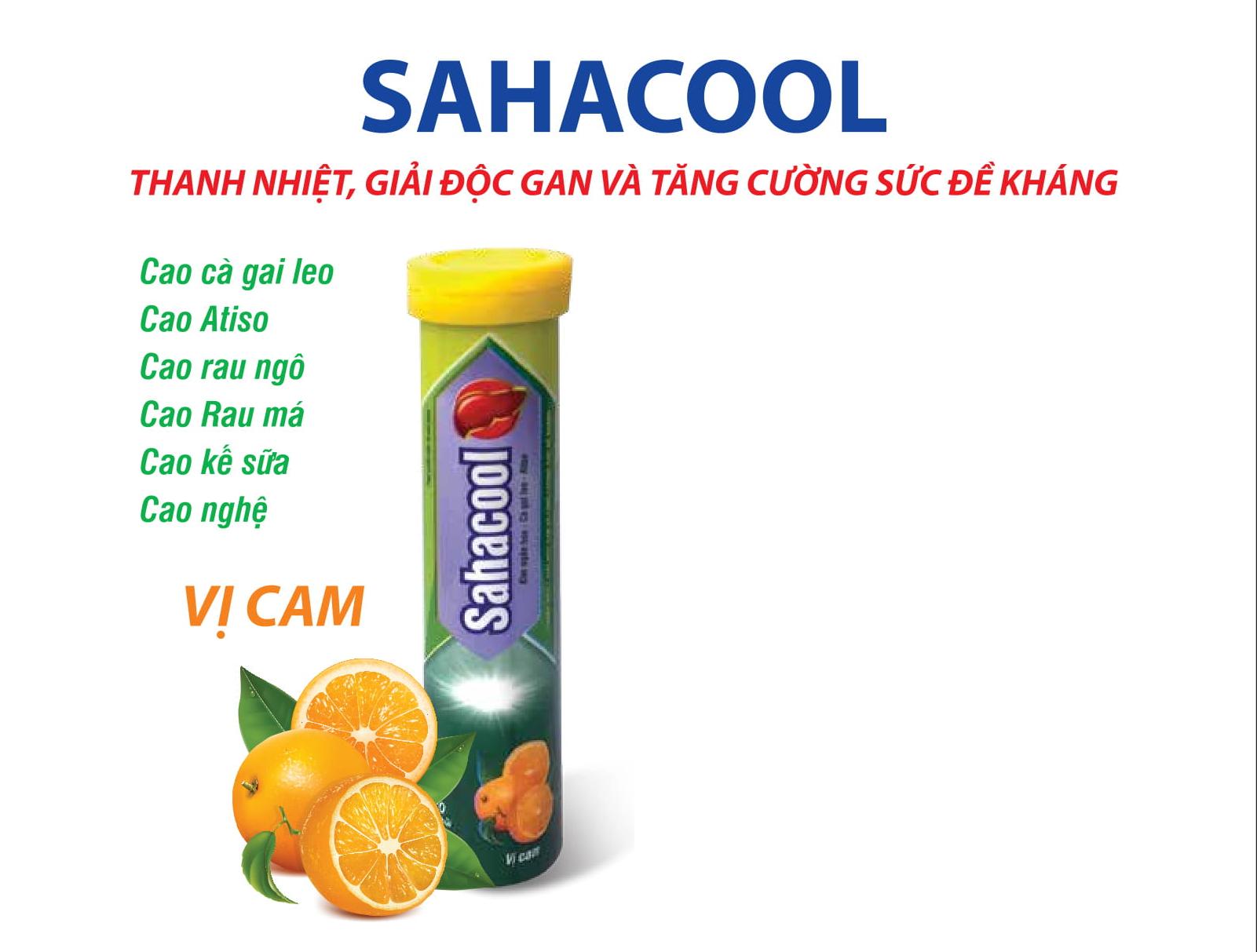 Viên Uống C Sủi Bổ Gan Vị Cam Sahacool - Giúp Thanh Nhiệt, Giải Độc Gan, Tăng Cường Sức Đề Kháng - Cà Gai Leo - Actiso - Râu Ngô - Rau Má - Ngọt Thơm - Dễ Uống - Tuýp 20 Viên [Ngon Hơn Khi Uống Lạnh]