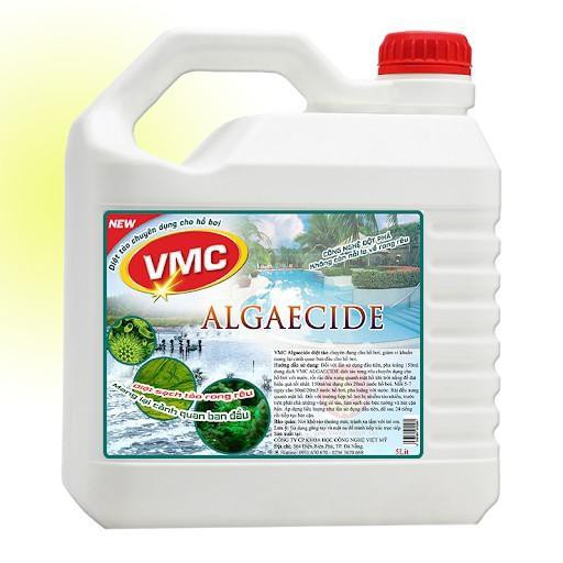 Chất tẩy rong rêu-vmc-algaecide - diệt tảo, rong rêu chuyên dụng cho hồ bơi - can 5l