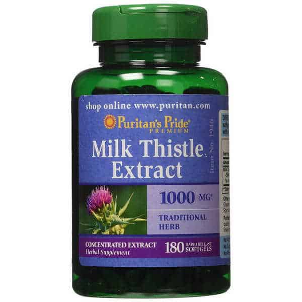 Viên uống Milk Thistle Extract của Mỹ - giúp thải độc gan, thanh nhiệt, mát gan - Lọ 180 viên