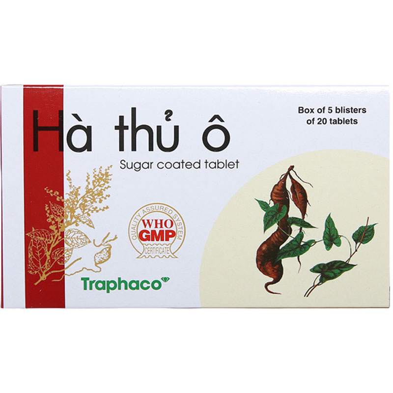 Viên uống hà thủ ô Traphaco H5*10viên - giảm thiếu máu, tóc bạc sớm