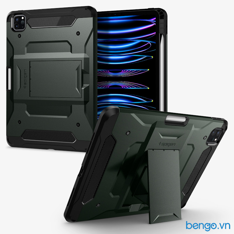 Ốp lưng ipad pro 11"/pro 12.9' m2/m1 spigen tough armor pro