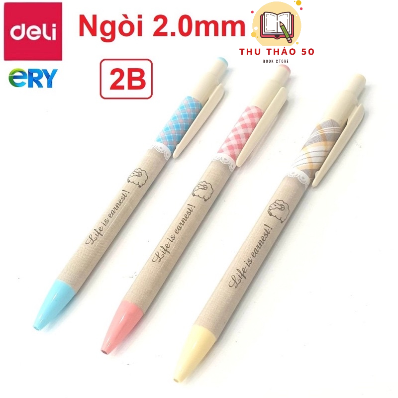 Bút chì bấm lõi ruột 2.0mm - 2b deli u669.