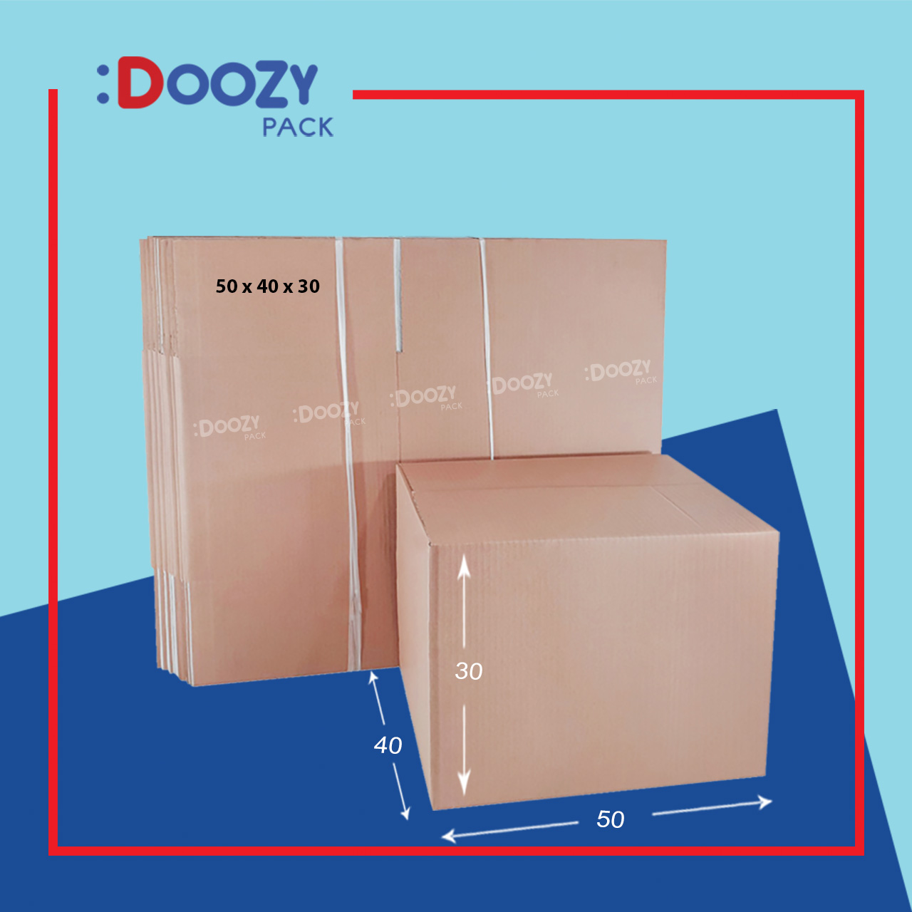 Bộ 100 thùng carton size 16, KT 50*40*30 cm