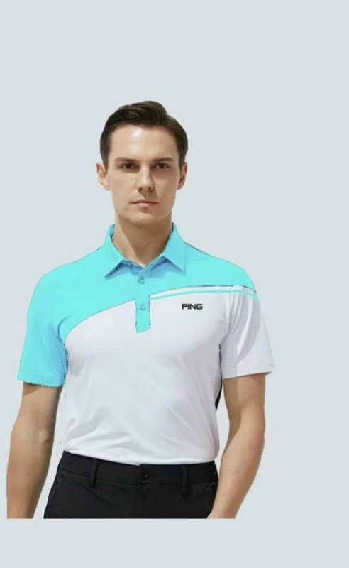 Áo golf nam cộc tay PING Kiểu dáng trang nhã, chất liệu cao cấp chống khuẩn, khử mùi hôi, thoáng mát