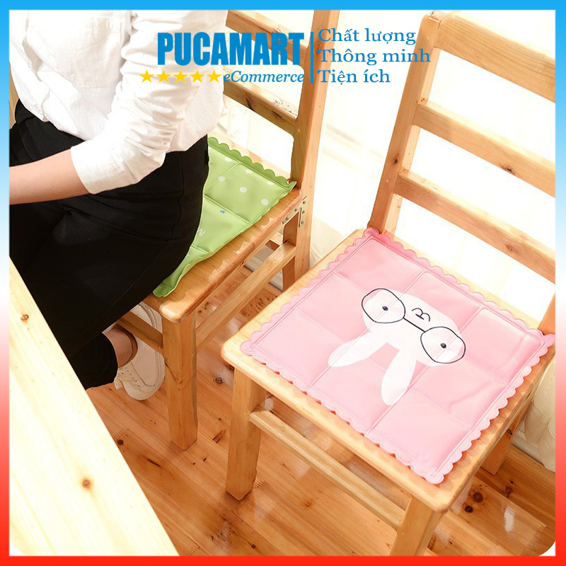 Nệm Nước 3D Siêu Mát Lót Ghế Ngồi Họa Tiết Hình Thú, Nệm Giúp Ngồi thoải Mái - Pucamart