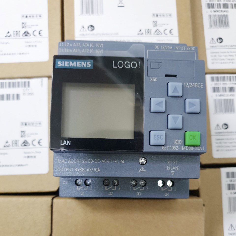 Bộ lập trình siemens logo 12/24rce model 6ed1052-1md08-0ba1 - 8 đầu vào 4 đầu ra 24vdc