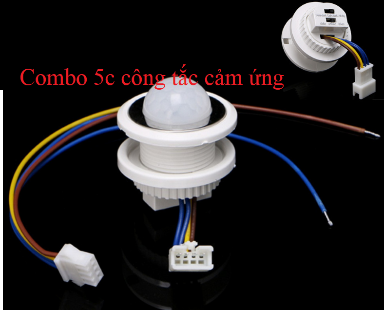 Combo 5c công tắc cảm biến chuyển động hồng ngoại