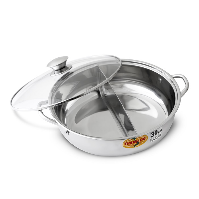[HCM]Nồi Lẩu 2 Ngăn Inox 304 Thành Đô size 26cm