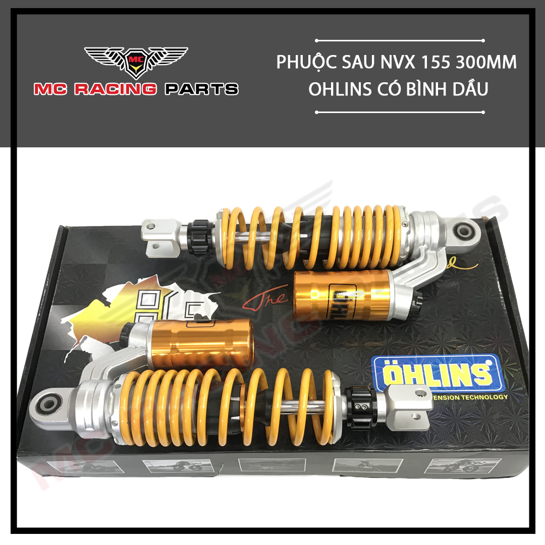 Phuộc sau nvx 155 300mm có bình dầu mc