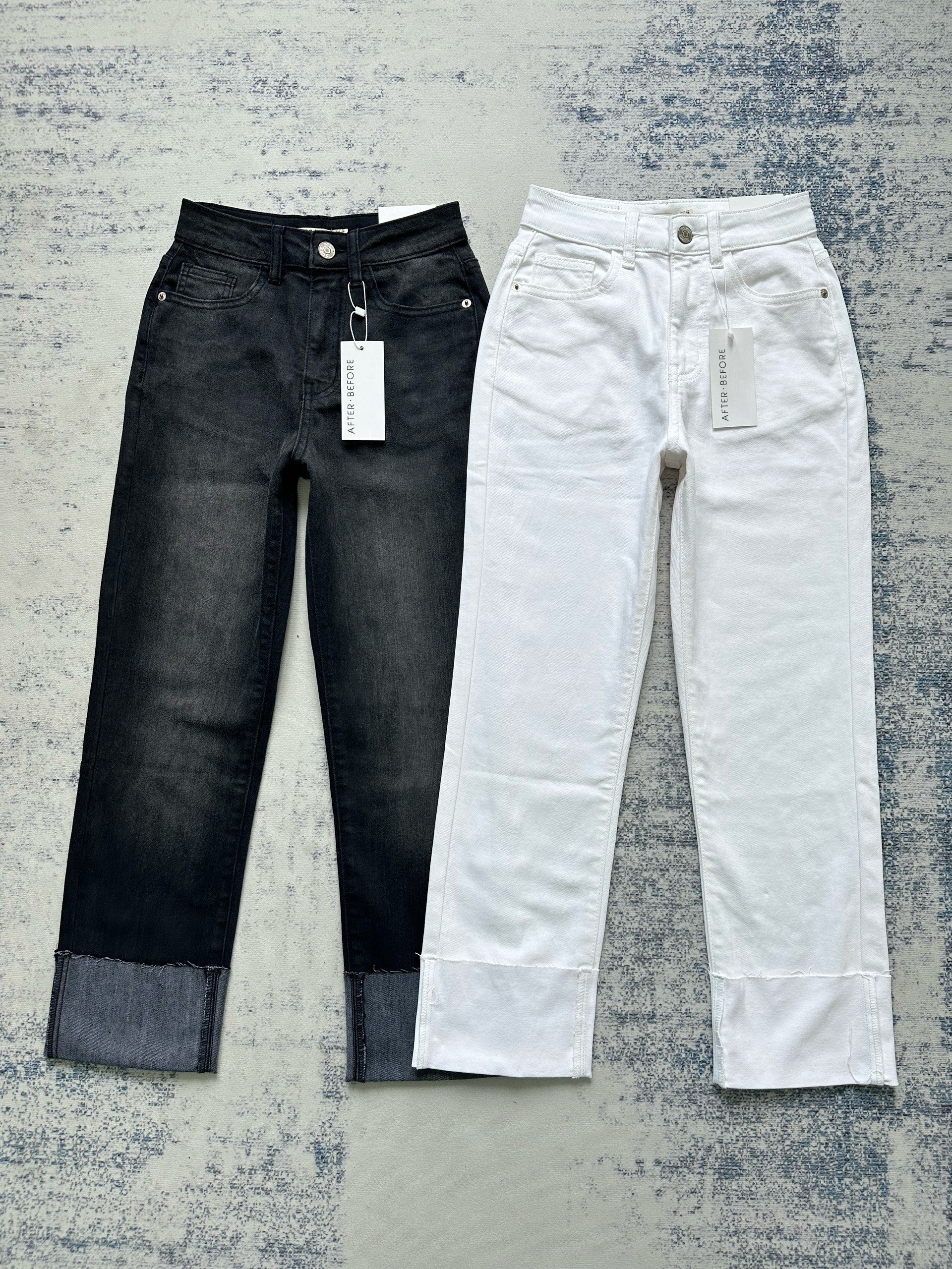 Quần Jeans suôn lật lai nhiều màu AfterBefore