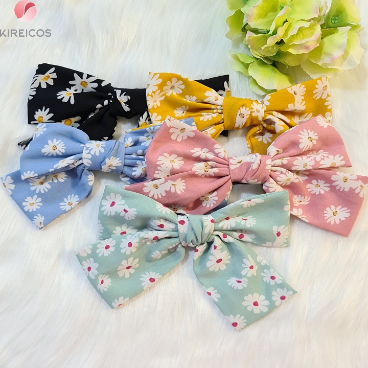 [HCM]Kẹp Tóc Nơ Tiểu Thư cúc khuyết Nhiều Màu - Giao Ngẫu Nhiên - kireicos