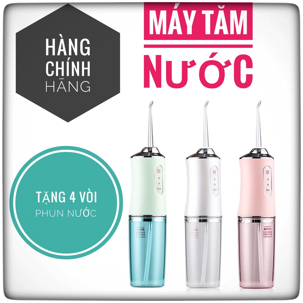 Máy Tăm Nước cầm tay  -Tăm nước vệ sinh răng miệng Cao cấp - 3 chế độ xịt Máy Chăm Sóc Răng Miệng Mini Pin Sạc USB，Máy Xỉa Răng Nước 3 Cấp Độ Làm Sạch Sâu Chính Hãng