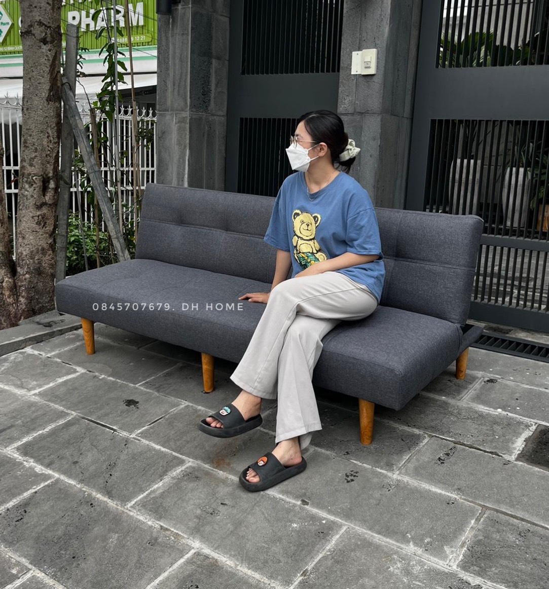 Ghế sofa giường dài 1m8, có 6 chân, nệm không lò xo, đủ màu, giao toàn quốc