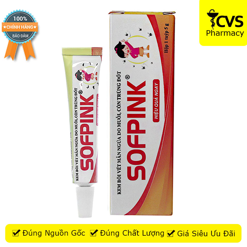 Kem Bôi SOFPINK 5g - Giúp giảm ngứa mẫn do muỗi côn trùng cắn & đốt