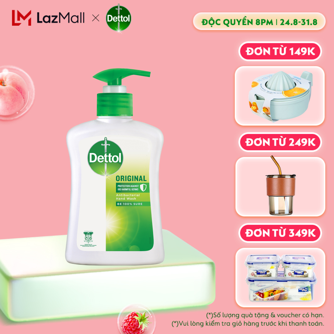 Nước rửa tay diệt khuẩn Dettol - Chai 250g