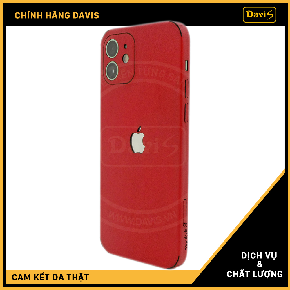 Dán da full viền iphone 12 - iPhone 12 Mini, làm từ da thật cao cấp - Chính hãng Davis