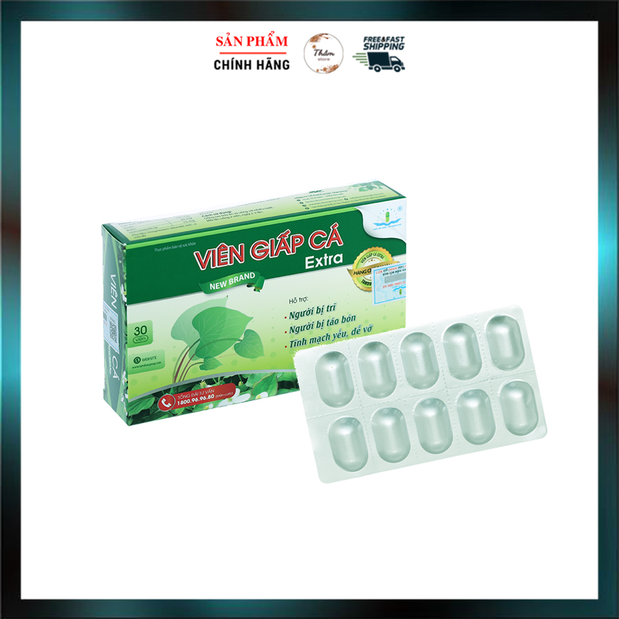 Viên giấp cá extra tâm dược - tinh chất thiên nhiên giúp yên bệnh trĩ