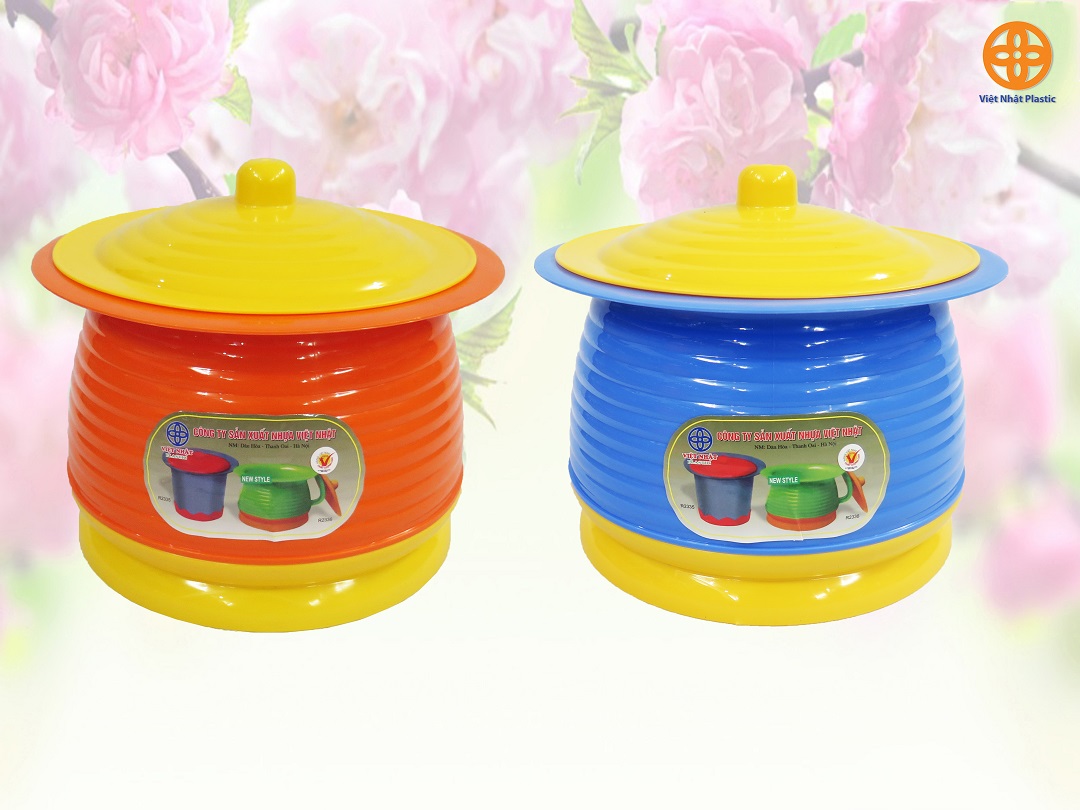 Bô Vệ Sinh Cho bé Bô Trẻ em Tròn Có Nắp HOMEC Bố Đế Vệ Sinh Nhựa Việt Nhật 5450 Bền Đẹp