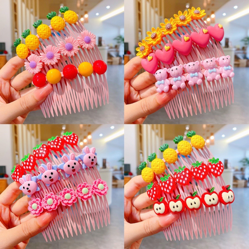 Set 3 kẹp tóc mái,bờm tóc mái,xược tóc hình thù đáng yêu cho bé