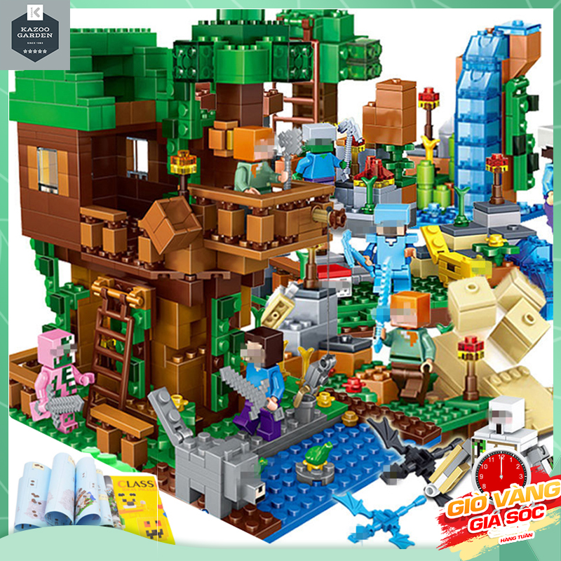 [FREESHIP + ÁP MÃ GIẢM 10%] Đồ Chơi Xếp Hình Mjne craft Kazoo Garden LGMC- Đồ Chơi Lắp Ghép Phát Triển Tư Duy Cho Trẻ Xây Dụng Thành Phố Theo Tựa Game Nổi Tiếng 550 Mảnh Ghép