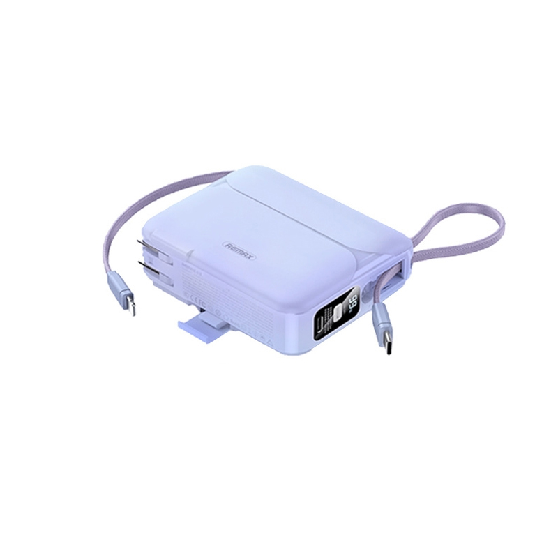 Pin dự phòng kiêm cốc sạc Remax RPP-553 LCD 20000mAh tích hợp 2 cáp sạc - hỗ trợ PD 27W và QC 22.5W  Nhất Tín Computer