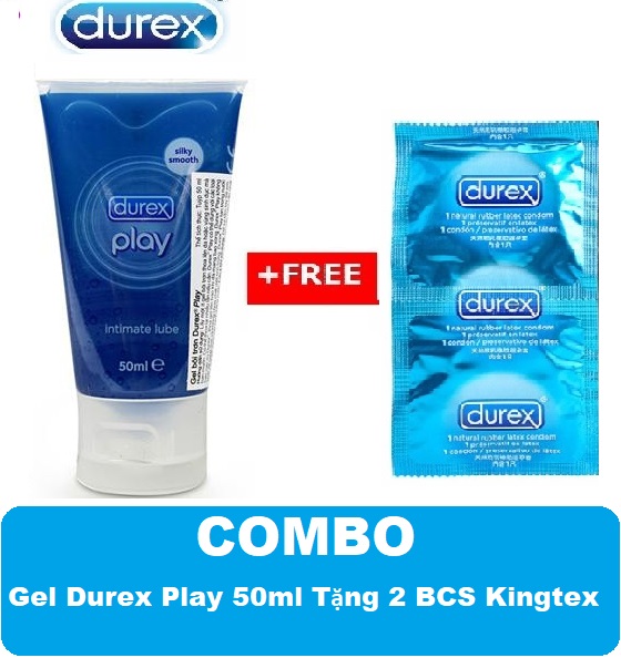 COMBO 1 Gel Bôi Trơn Durex Play Tặng 2 Chiếc Bao Cao Su Durex Kingtex - CHE TÊN SP KHI GIAO HÀNG