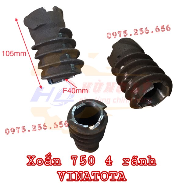 Xoắn 750 4 rãnh VINATOTA F40*10.5CM (Cái) phụ tùng máy nông nghiệp phụ tùng Hùng Lỳ máy nổ máy cày
