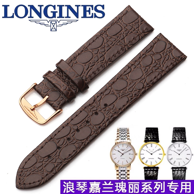 Đồng hồ Longines Jialan siêu mỏng dây da nam nữ 13 18 20mm tuyệt đẹp dây đồng hồ nam chính hãng họa tiết cá sấu