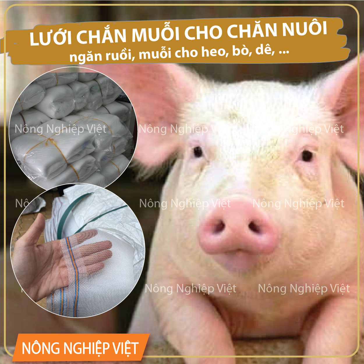 Lưới chắn côn trùng cho chăn nuôi (heo, bò, dê) nhiều kích thước lựa chọn - chắn được các con côn trùng nhỏ liti