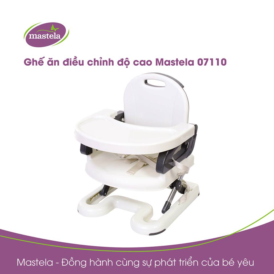 Ghế ăn dặm điều chỉnh độ cao Mastela Hồng/Ghi