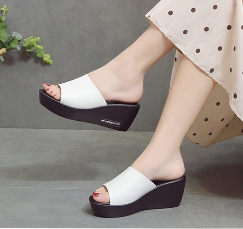 Dép nữ cao gót tăng 7cm chiều cao phong cách Hàn Quốc