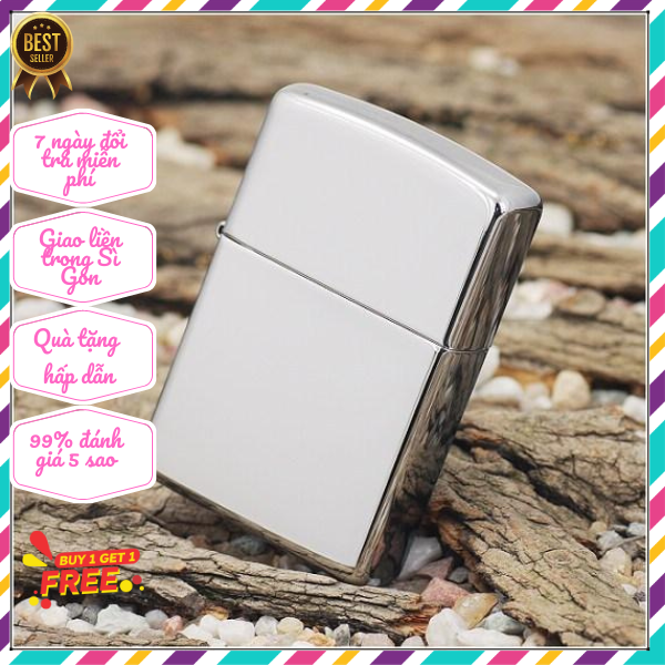 Hộp quẹt Zippo trơn bóng cổ điển USA chất lừ