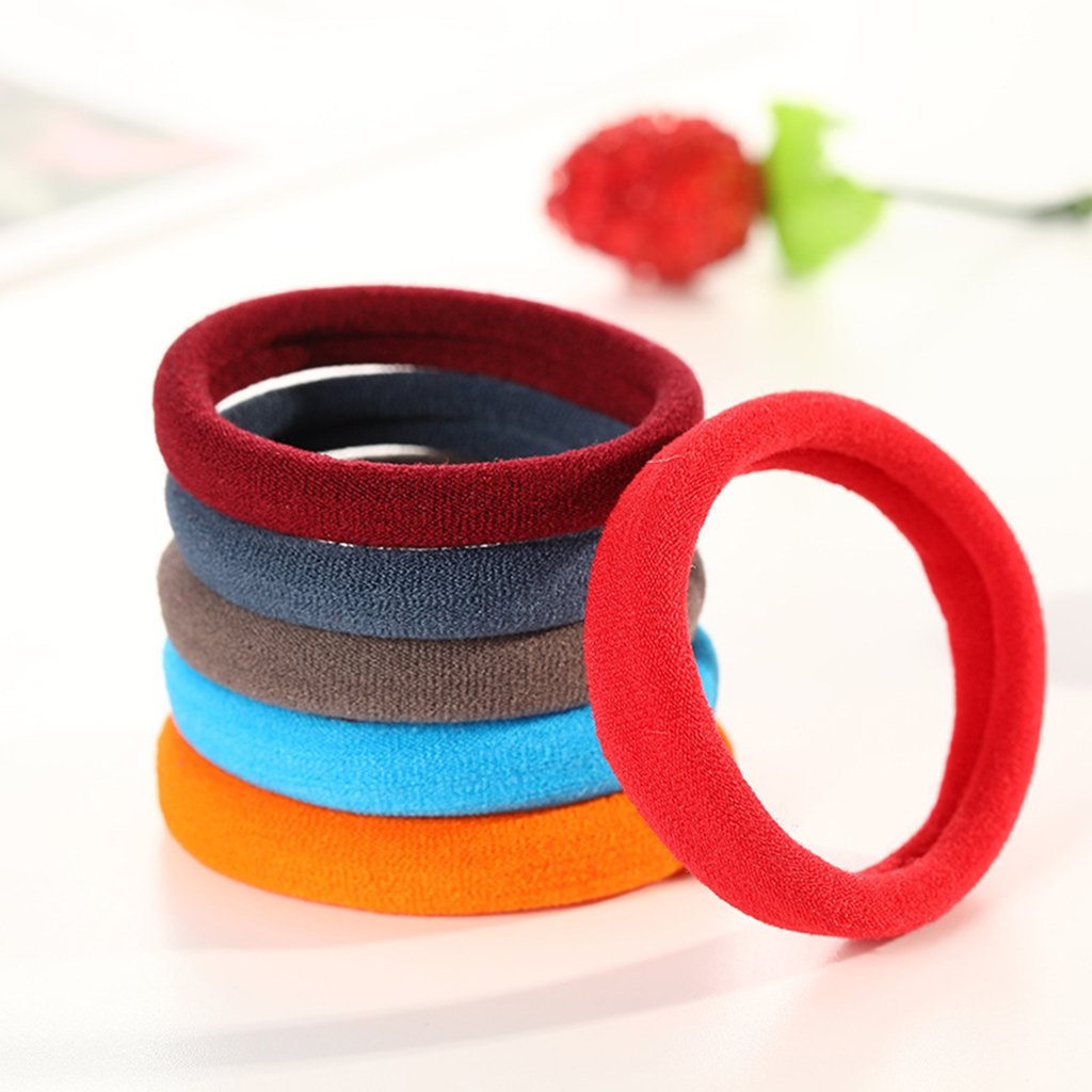 Buộc tóc basic chun co giãn trơn nhiều màu lựa chọn | video thật | shop beecow