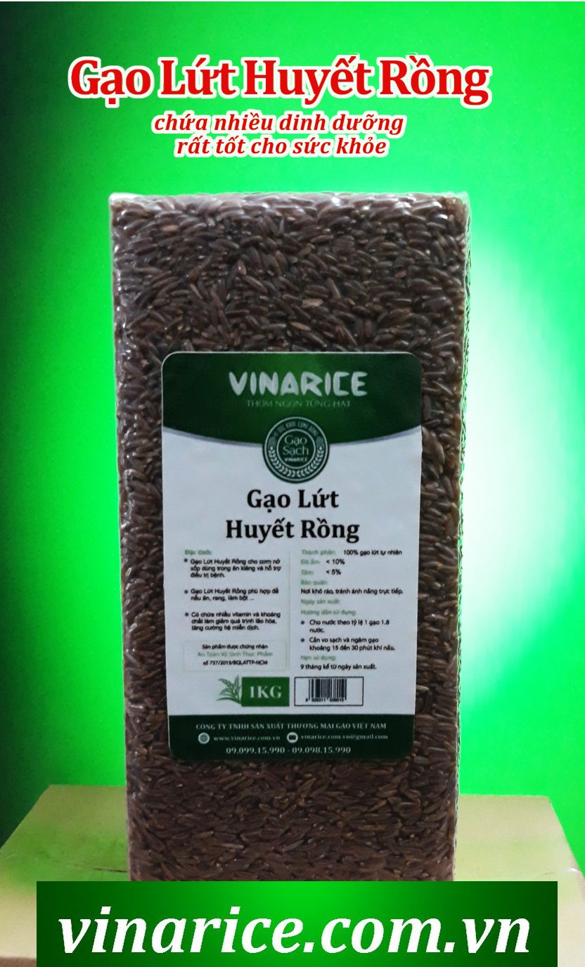 [HCM]Gạo Lứt Đỏ ( Huyết Rồng) - hạt dài đỏ giàu dinh dưỡng tốt cho sức khỏe - túi ép chân ko 2kg