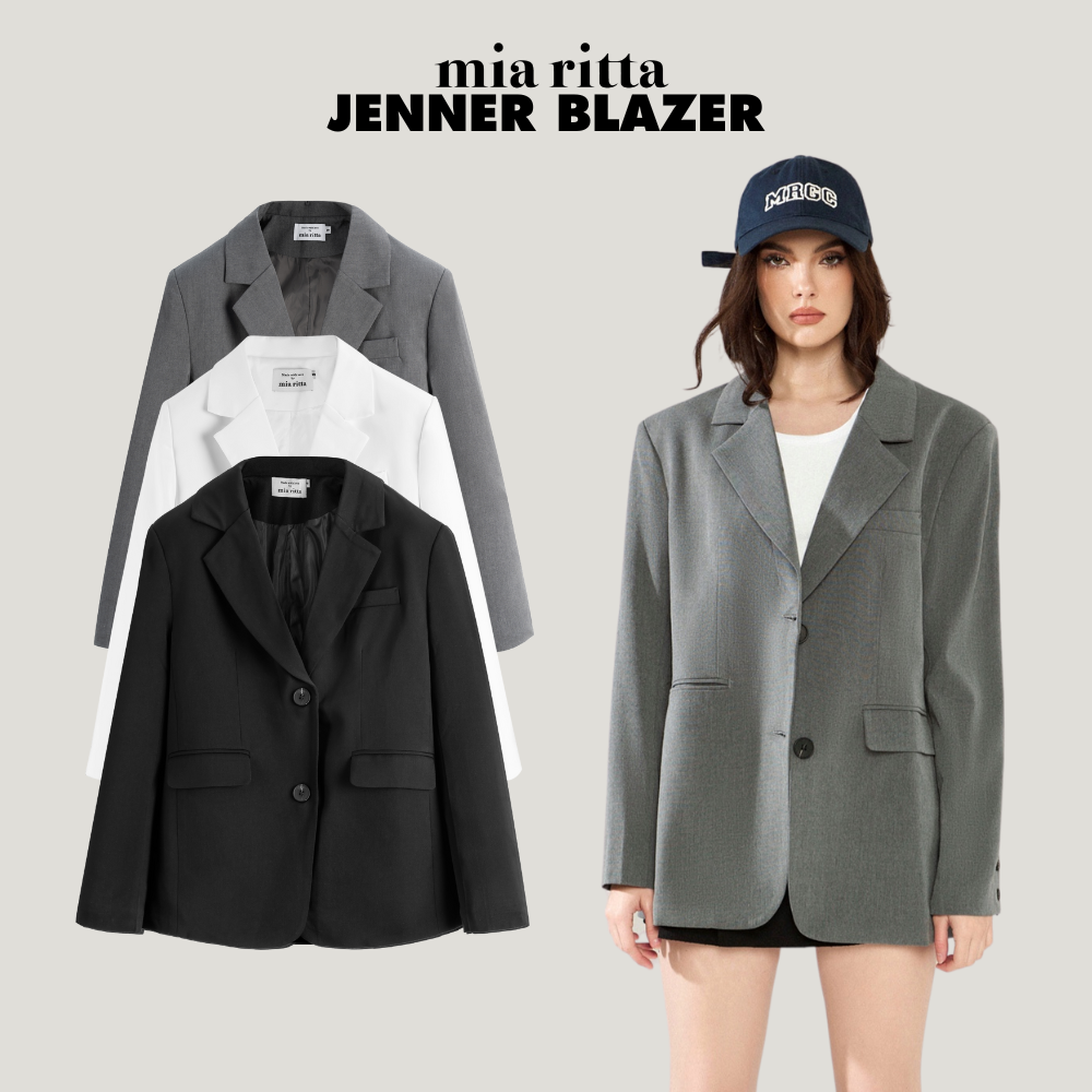Áo Jenner Blazer Mia Ritta A2145 áo Boyfriend blazer dáng oversize