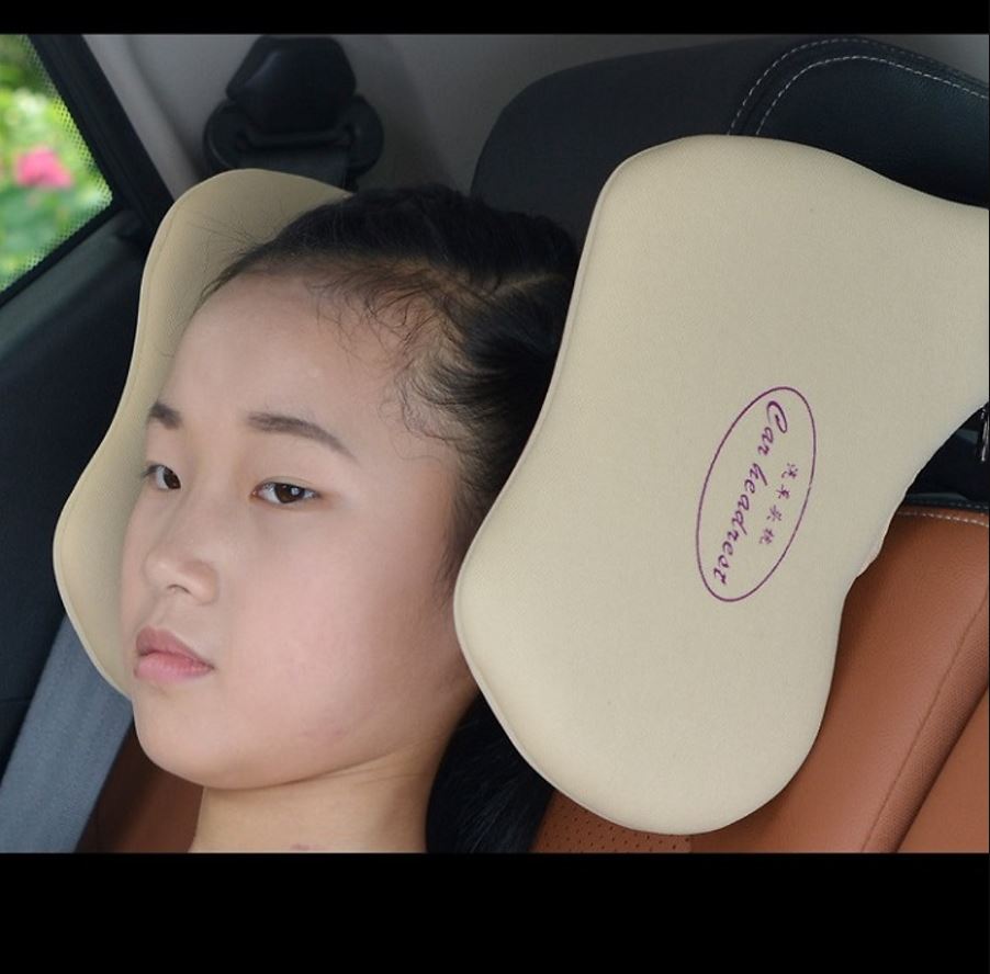 Gối Ngủ Tựa Đầu 2 Bên Dành Cho Xe Ô Tô - An Toàn Cho Trẻ Em, Thiết Kế Da Cao Cấp