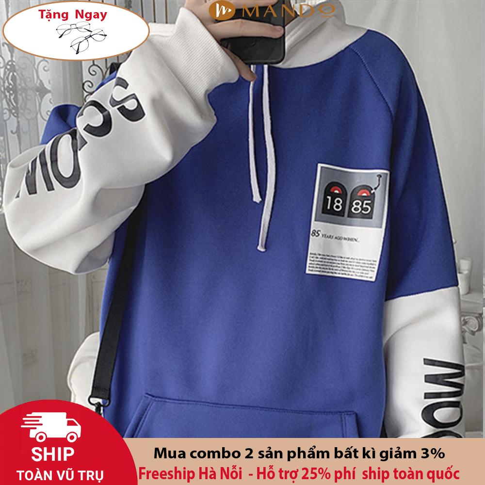 Áo hoodie nam, áo nỉ hoodie, áo nỉ trơn thời trang cao cấp mando, áo nỉ có mũ- hd04 đỏ, vàng, trăng xanh