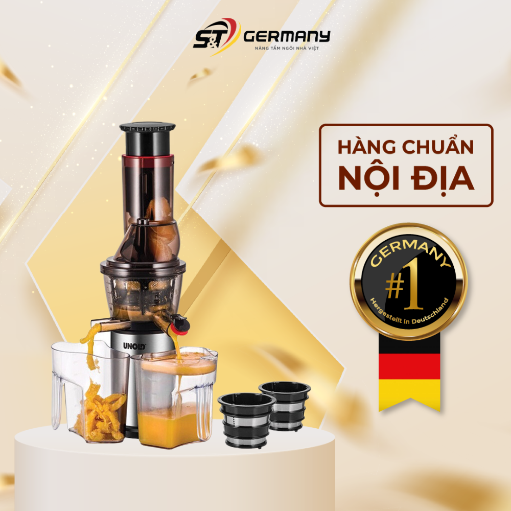 Máy ép chậm unold 3in1 nội địa đức dung tích 1l, máy ép trái cây tiện lợi cao cấp, máy ép chậm đa năng không chứa bpa an toàn cho sức khoẻ, bảo hành 12 tháng germanysnt 380029