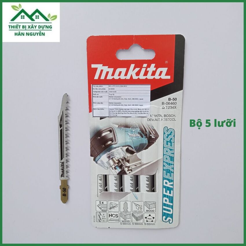 Lưỡi cưa lọng gỗ makita b50 a-06460,bộ 5 lưỡi