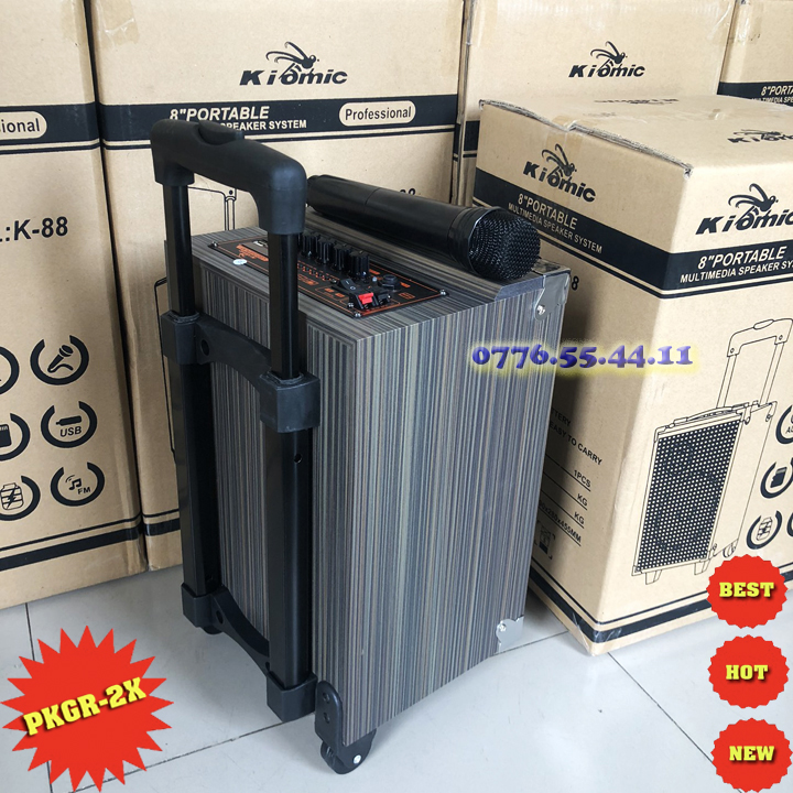 Loa bluetooth q8 loa nghe nhạc cực hay tặng kèm 1 micro hát karaoke - ms24g