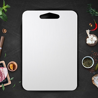 Thớt inox cao cấp 304-Chống nấm mốc - trọn đời không gỉ sét-Thớt Kháng Khuẩn Chống Mùi, Siêu Xịn Bền Chắc, Dễ Dàng Sử Dụng