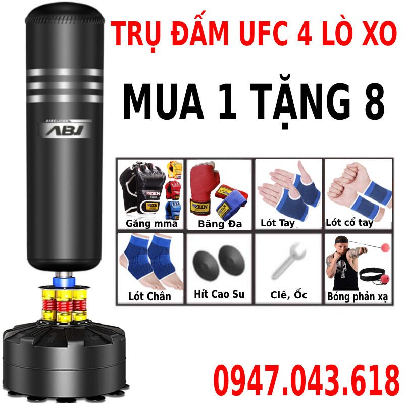 Trụ Bao Cát Đấm Bốc Boxing Tự Đứng Aibeijiansport® 2023 - Cao 1m75, đường kính 28 cm - Thiết bị tập đấm bốc chuyên nghiệp dành cho cá nhân, phòng tập