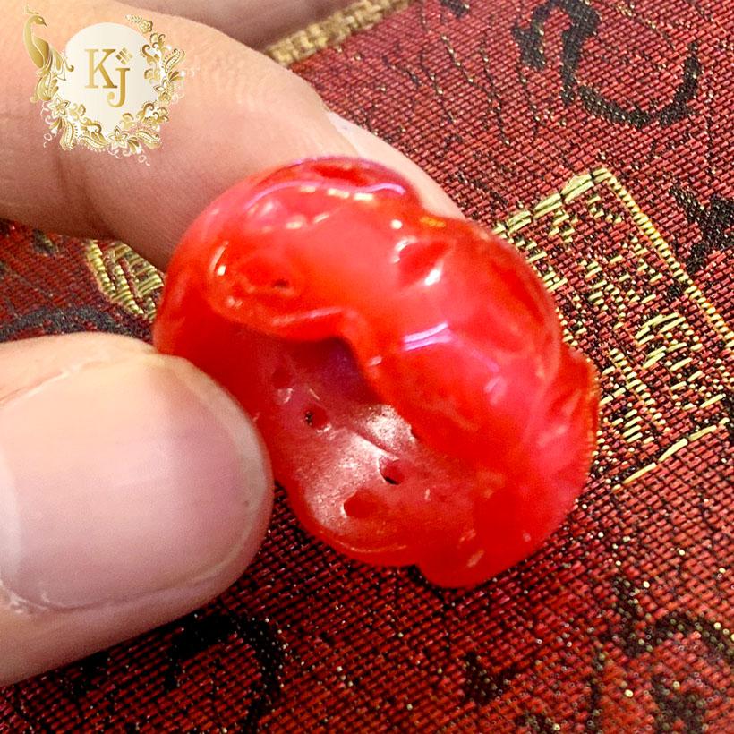 Nhẫn Đá Phong Thủy Nam Cẩm Thạch Huyết - Hợp Mệnh Hỏa, Mệnh Thổ - Bảo Hành Trọn Đời