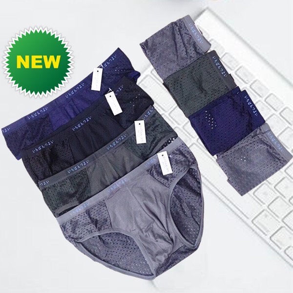 Set Quần Sịp Chéo Nam Thông Hơi Thoáng khí, Quần Lót Nam Tam Giác Chất Liệu Thu Lạnh Phối Cotton Siêu Mềm Mịn Siêu Thoáng Mát, Co Giãn 4 Chiều, Thấm Hút Mồ Hôi Cự Tốt Larosa