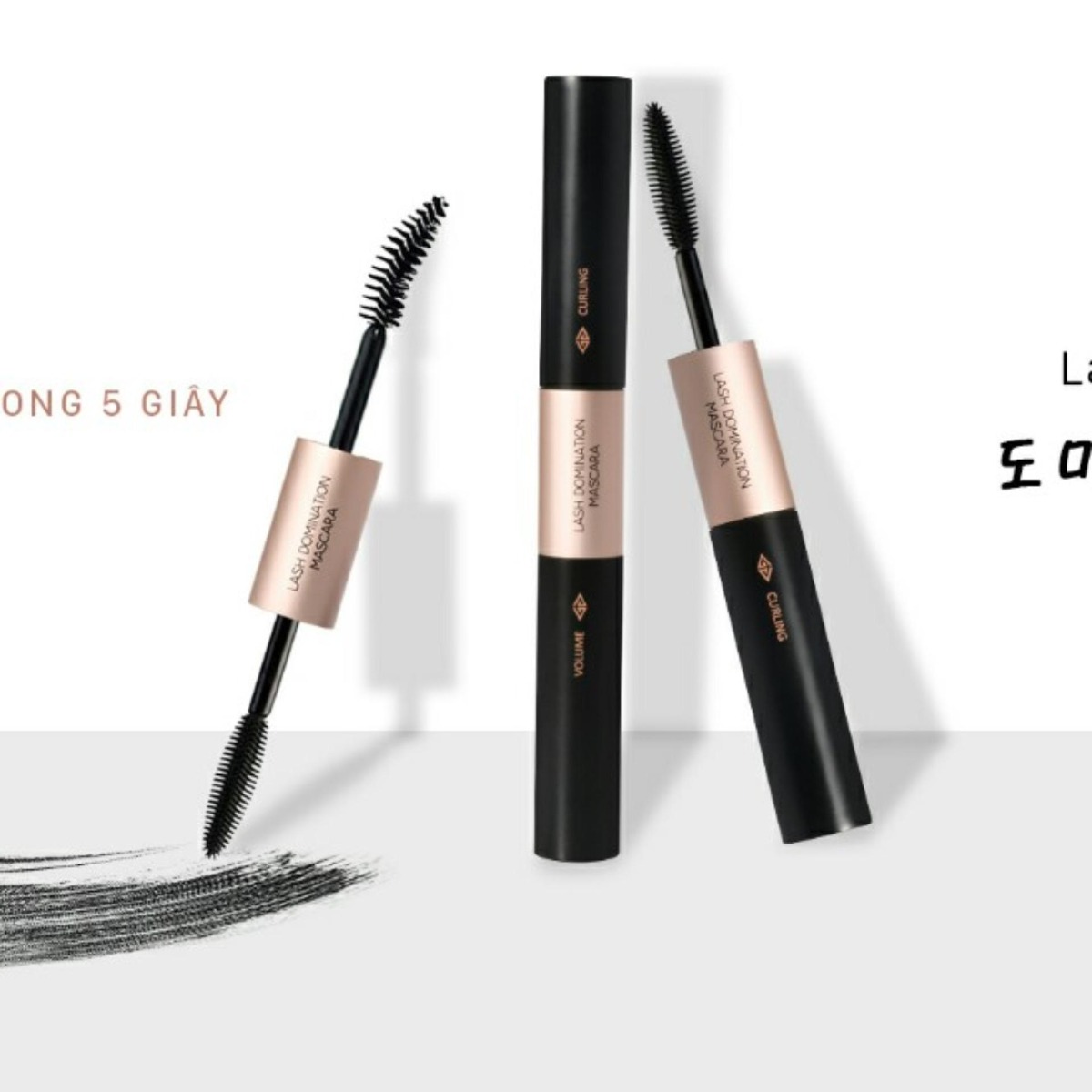 Mascara 2 Đầu Vacosi Làm Dài Cong Mi Natural Lash Domination Mascara