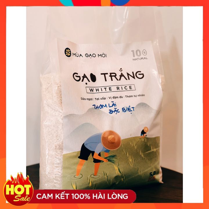 Gạo trắng thơm lài đặc biệt túi 5kg