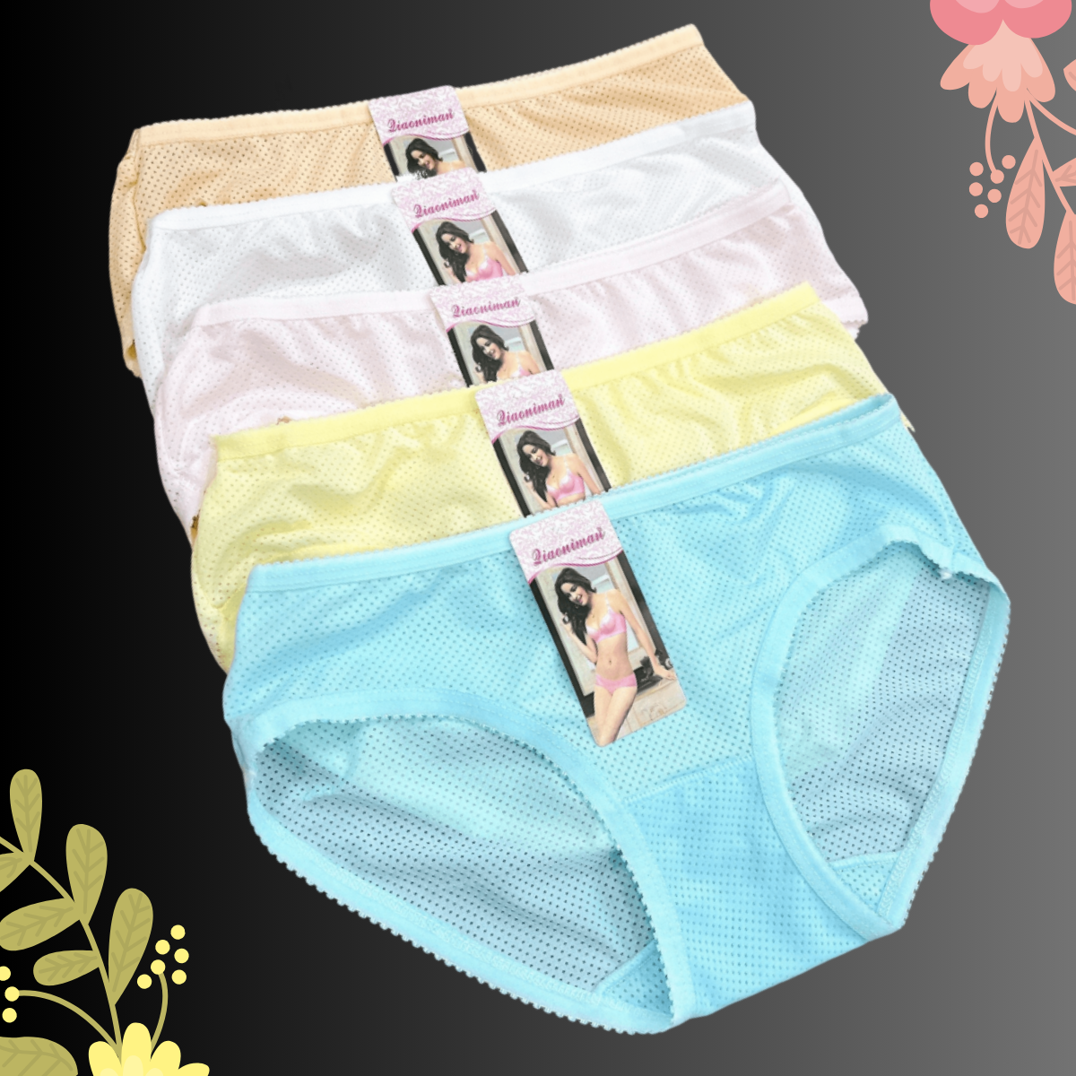 Combo 10 quần lót nữ su thông hơi - chất liệu co giãn tốt (40-53kg) - quần sịp nữ - quần chíp nữ - quần lót học sinh N06